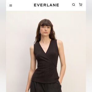 NWT Everlane The Rib Wrap Top